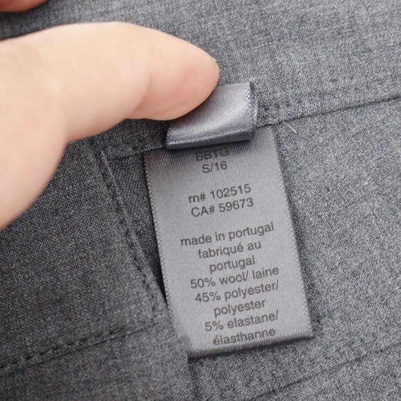 John Varvatos Pants Mens 30 32x33 Wool Blend Flat Front Trousers Gray pockets - Picture 10 of 10